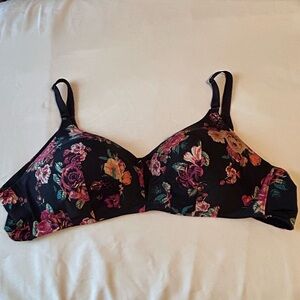 Floral Black Bra 46c